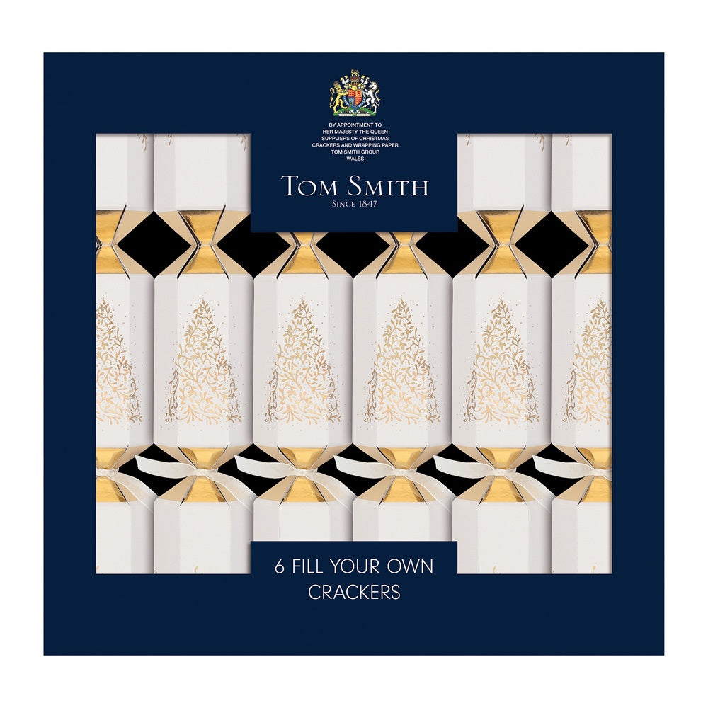 Pack of 6 14" Fill Your Own Gold Christmas Dinner Crackers