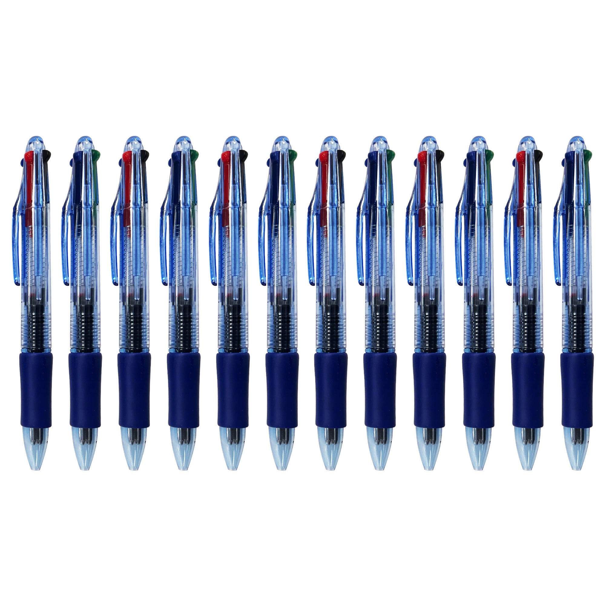 Pack of 12 Janrax 4 Coloured Ballpoint Pens - Colour Ball Pens– Choice ...