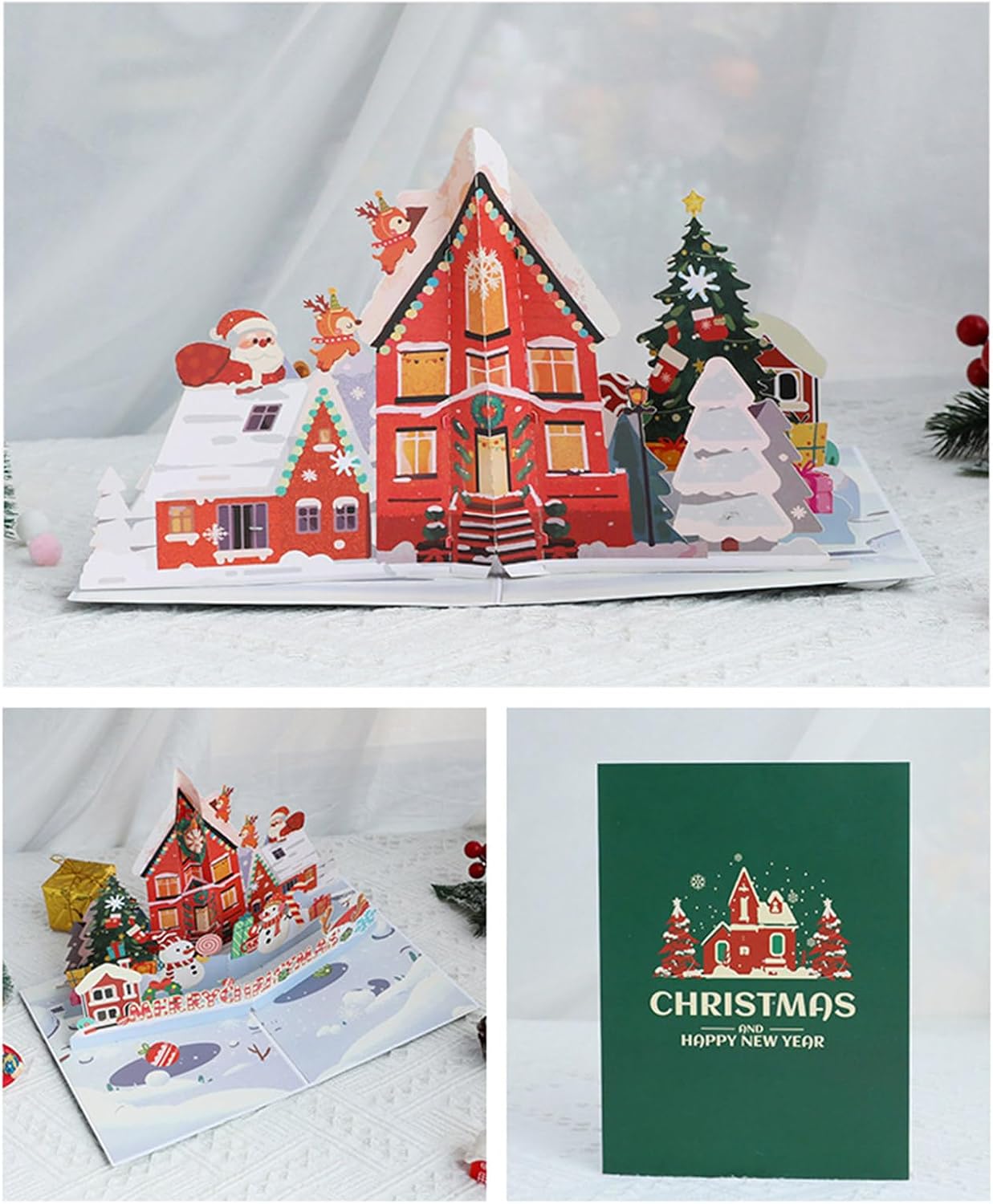 Festive Home Scene 3D Pop Up Christmas & New Year Card