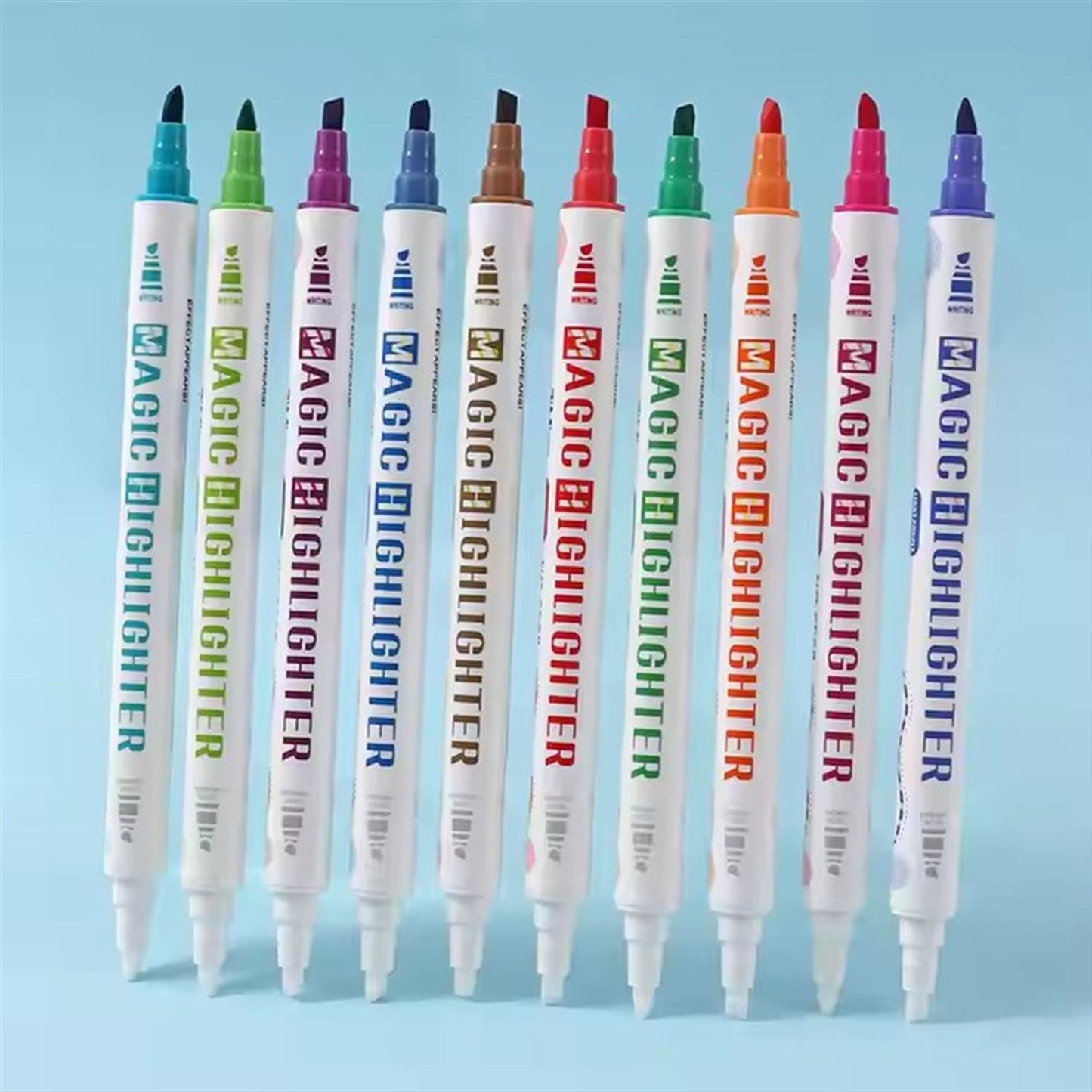 Pack of 10 Highlighter Pens with Luminous Magic Invisible Ink