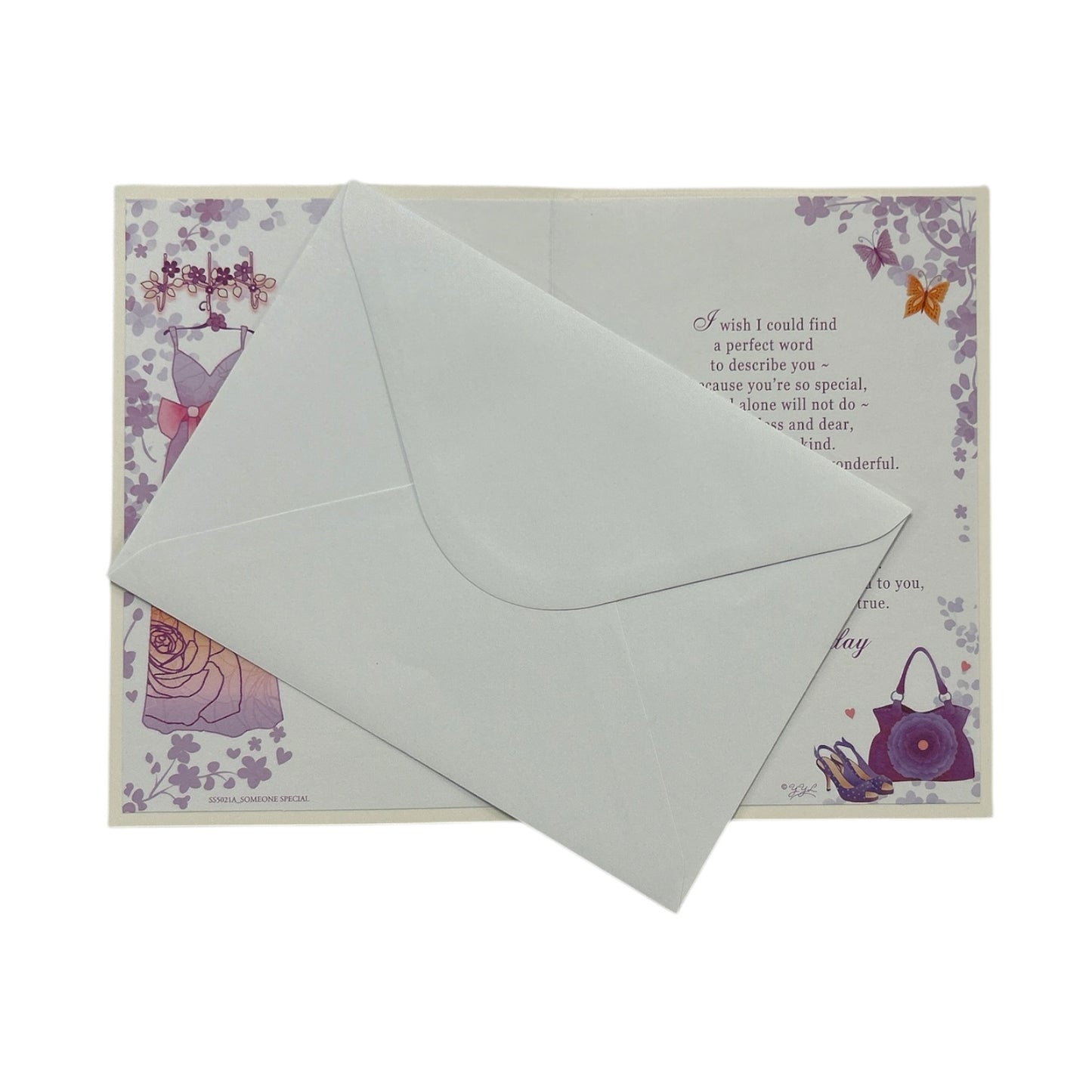 To Someone Special Dress Purse and Shoes Design Birthday Card