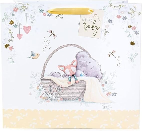 Hello Baby Me to You Bear Large New Baby Gift Bag {DC}
