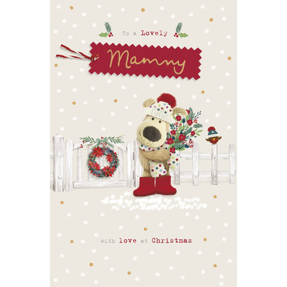 Boofle with Bouquet Mammy Christmas Card