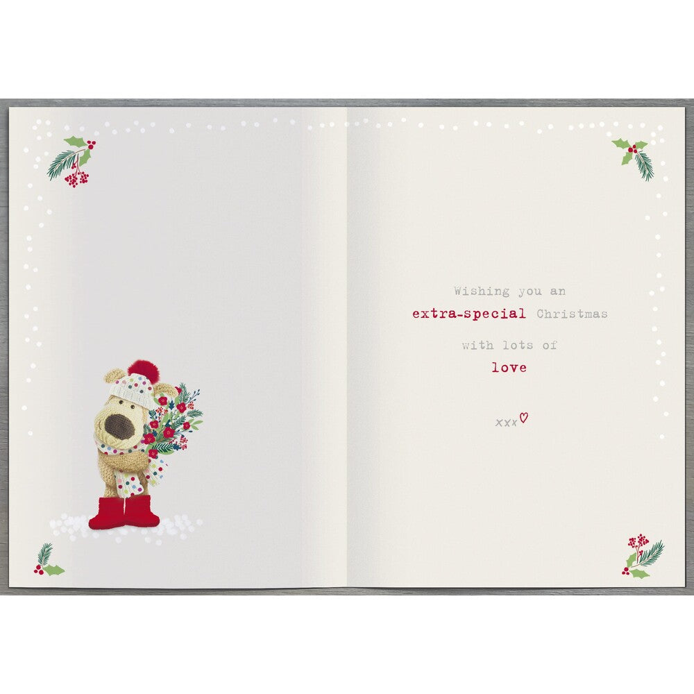 Boofle with Bouquet Mammy Christmas Card