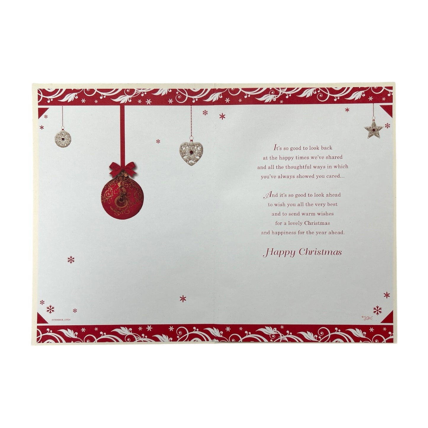 For a Special Friend Hanging Decorative Baubles Design Christmas Card