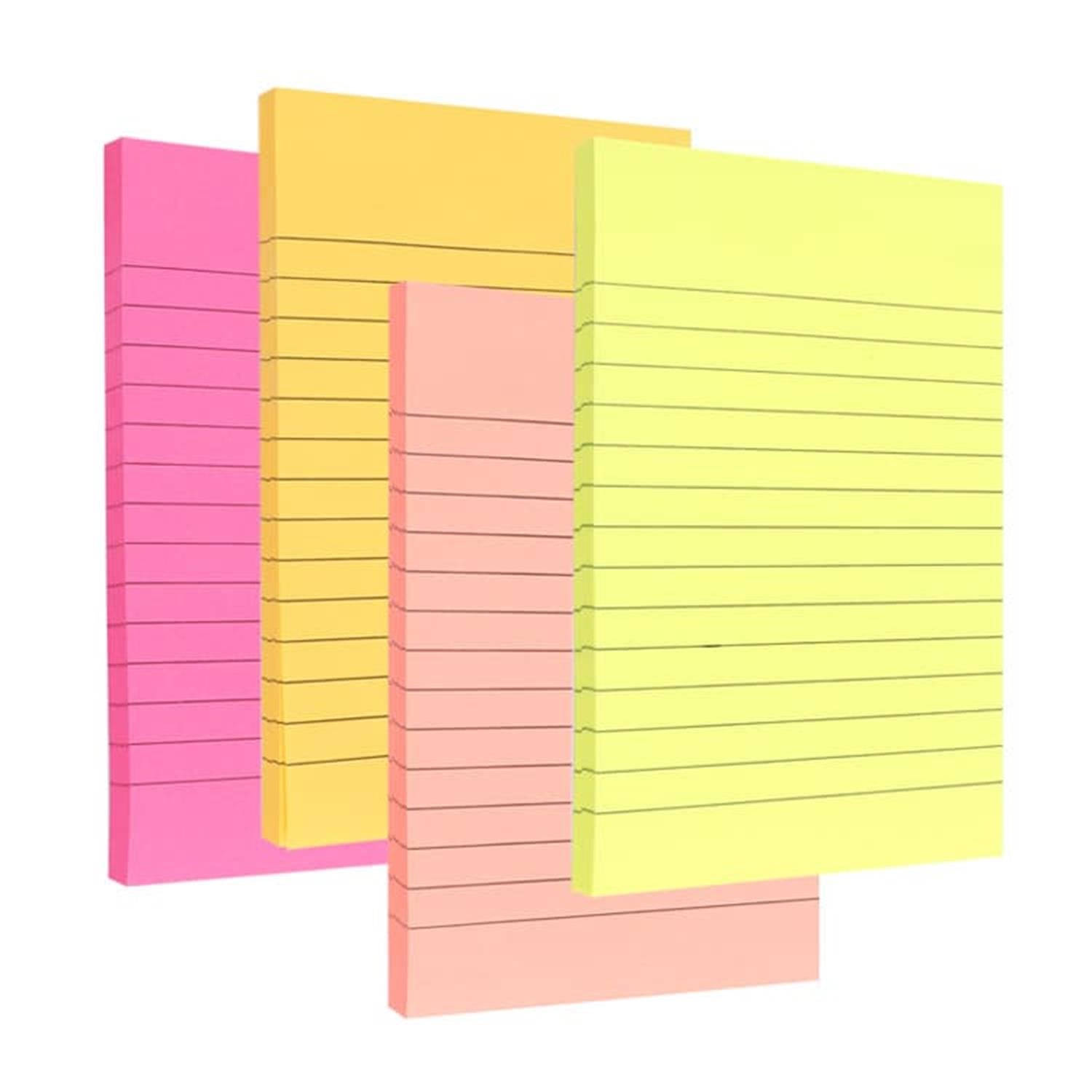 Pack of 100 Sheets 80gsm Thick Paper Ruled Line Colorful Writing Pad 7 ...