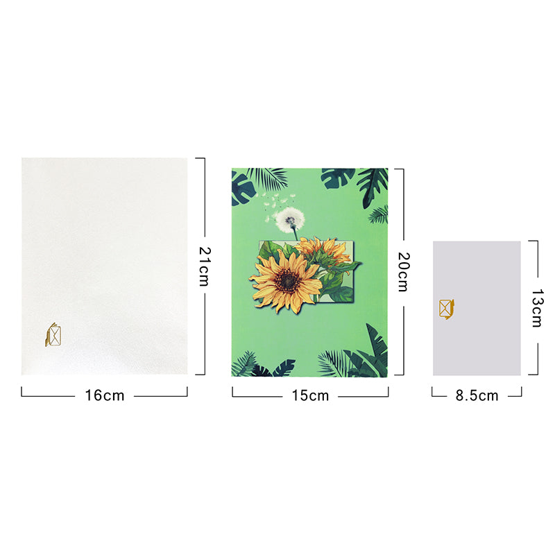Golden Glow Sunflower 3D Pop Up Greeting Card