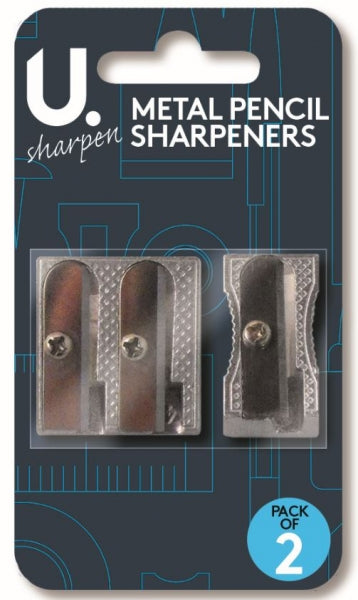 Pack of 2 Metal Pencil Sharpeners