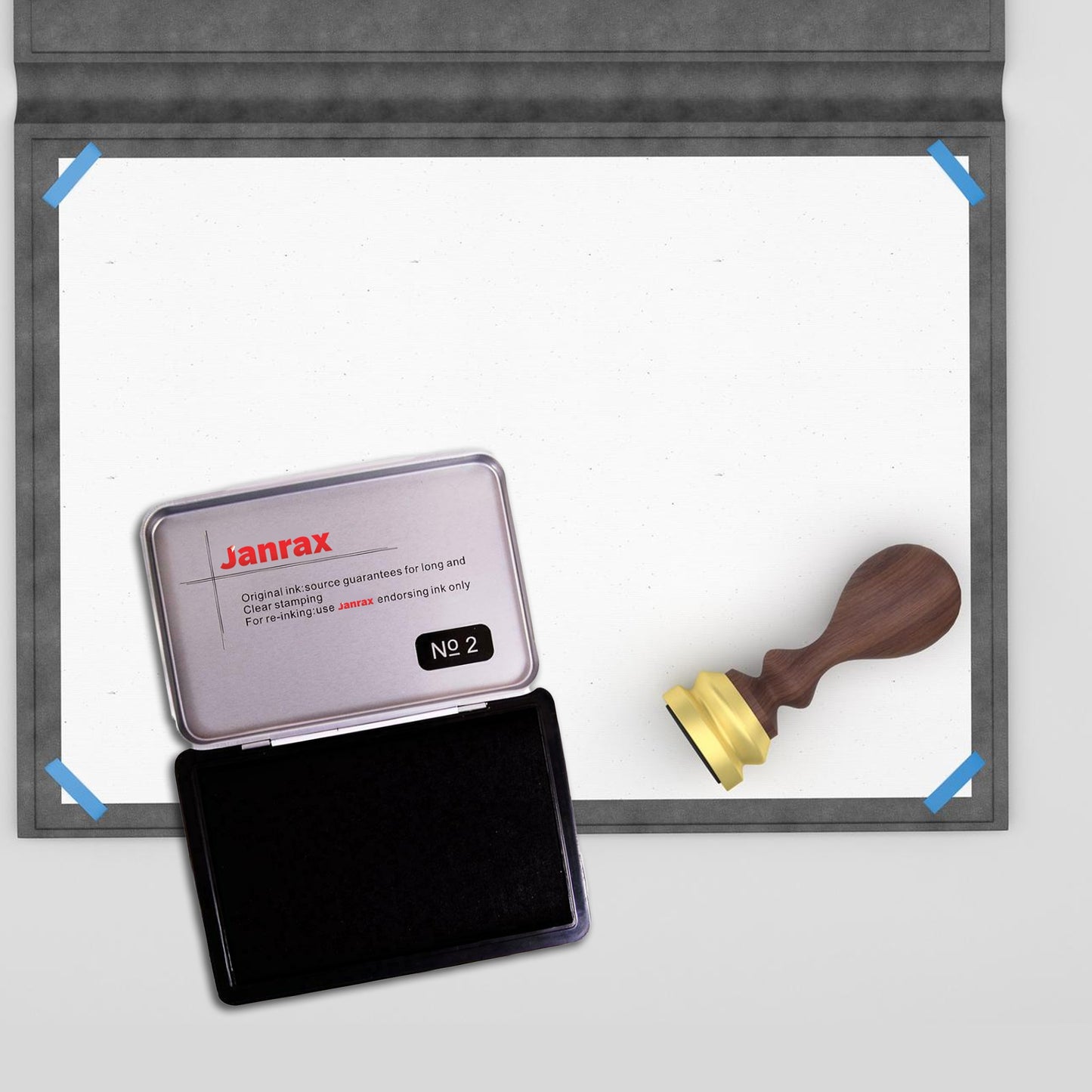 Blue Ink Stamp Pad 122 x 48mm – Long-Lasting Ink Pad for Clear, Consistent Impressions