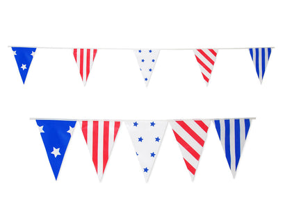 Stars and Stripes Deconstructed Bunting 10m with 20 Pennants