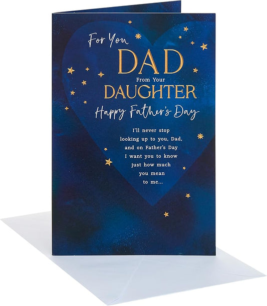 Heart Design for Dad from Daughter Father's Day Card