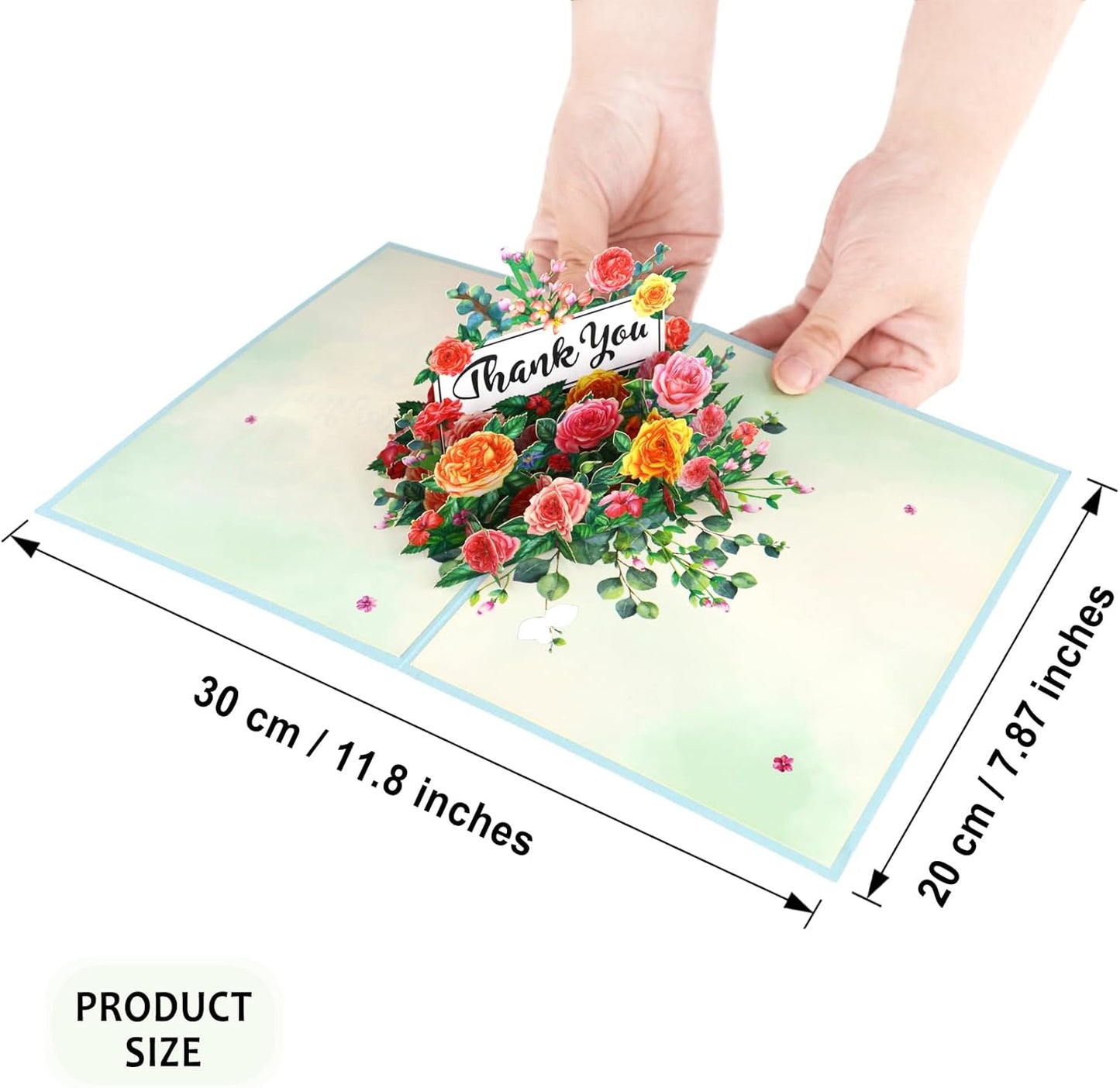 Colourful Blooming 3D Pop Up Thank You Card