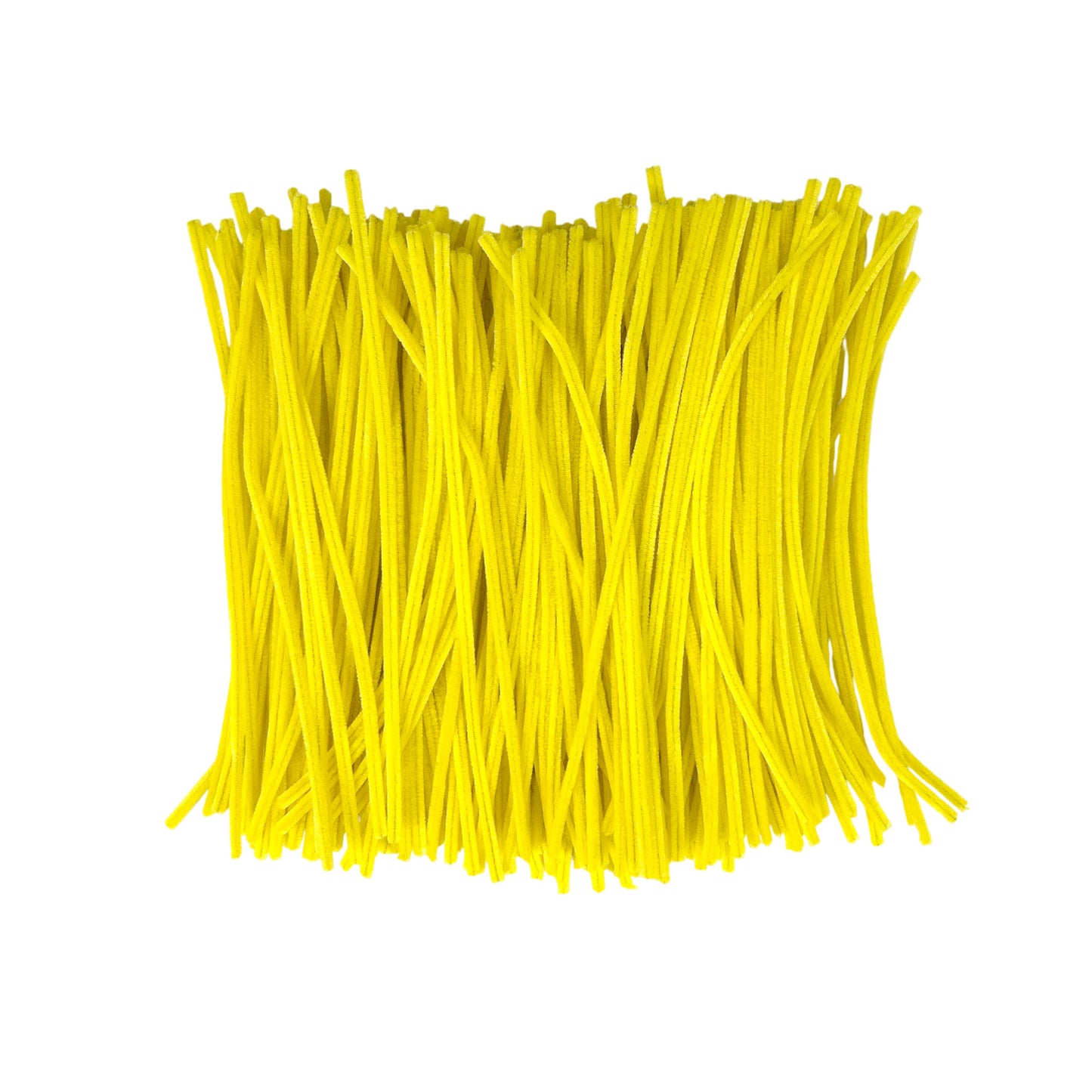 Pack of 500 Yellow Coloured Pipe Cleaners 30cm x 6mm Craft Chenille Stems