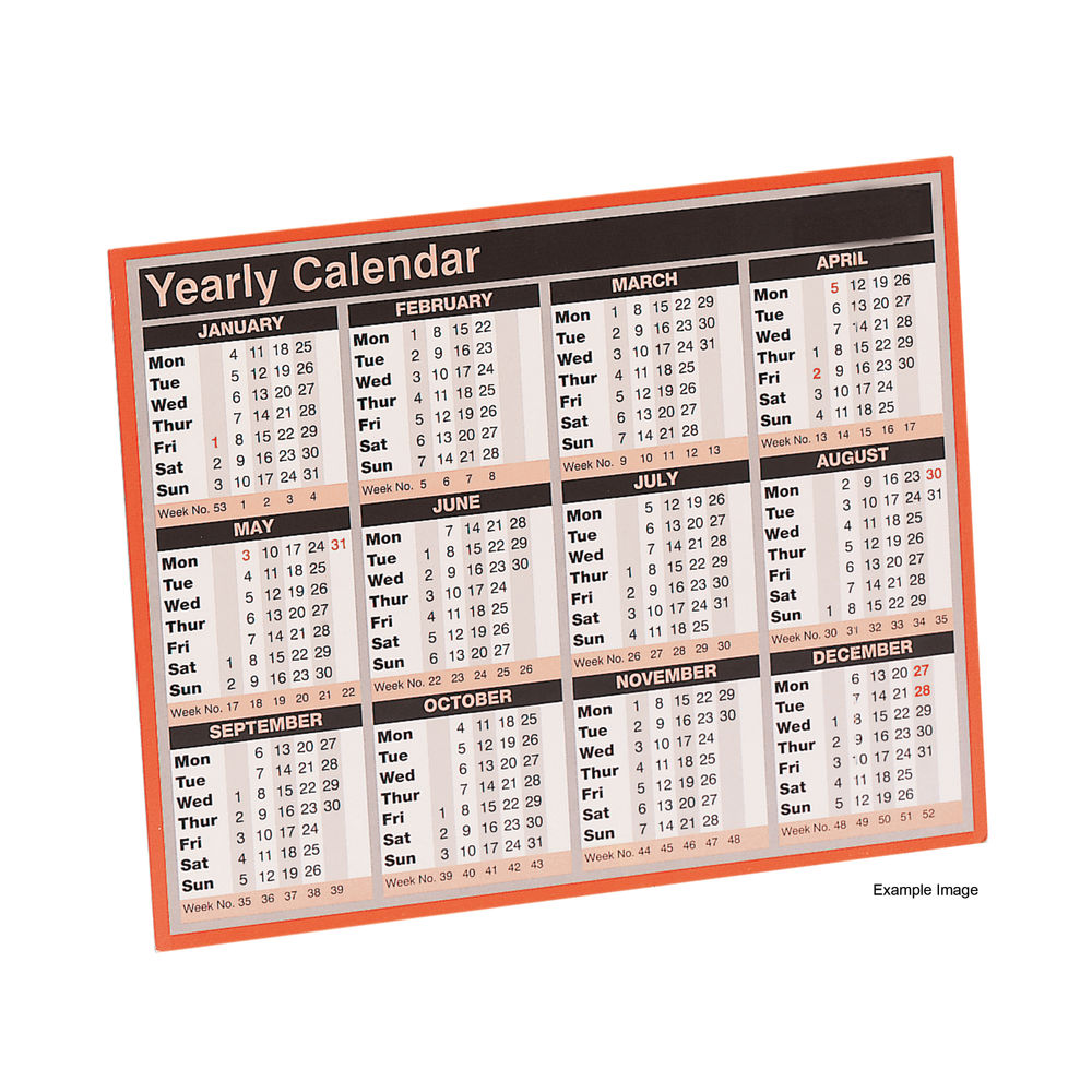 Janrax 2027 Year To View Calendar - 257 x 210mm
