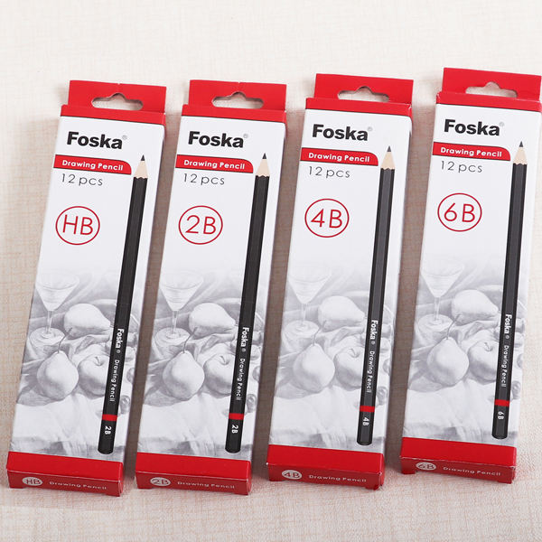 Pack of 12 Professional Quality Sketch Drawing 2H Pencils
