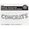 Silver Congrats Foil Letter Balloon Banner Kit, 14"