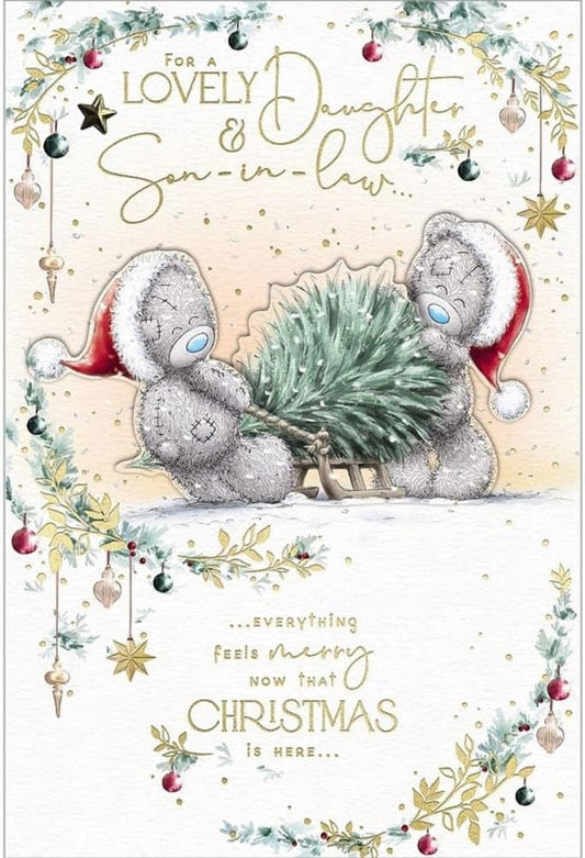 Bears With Tree Daughter And Son In Law Handmade Christmas Card