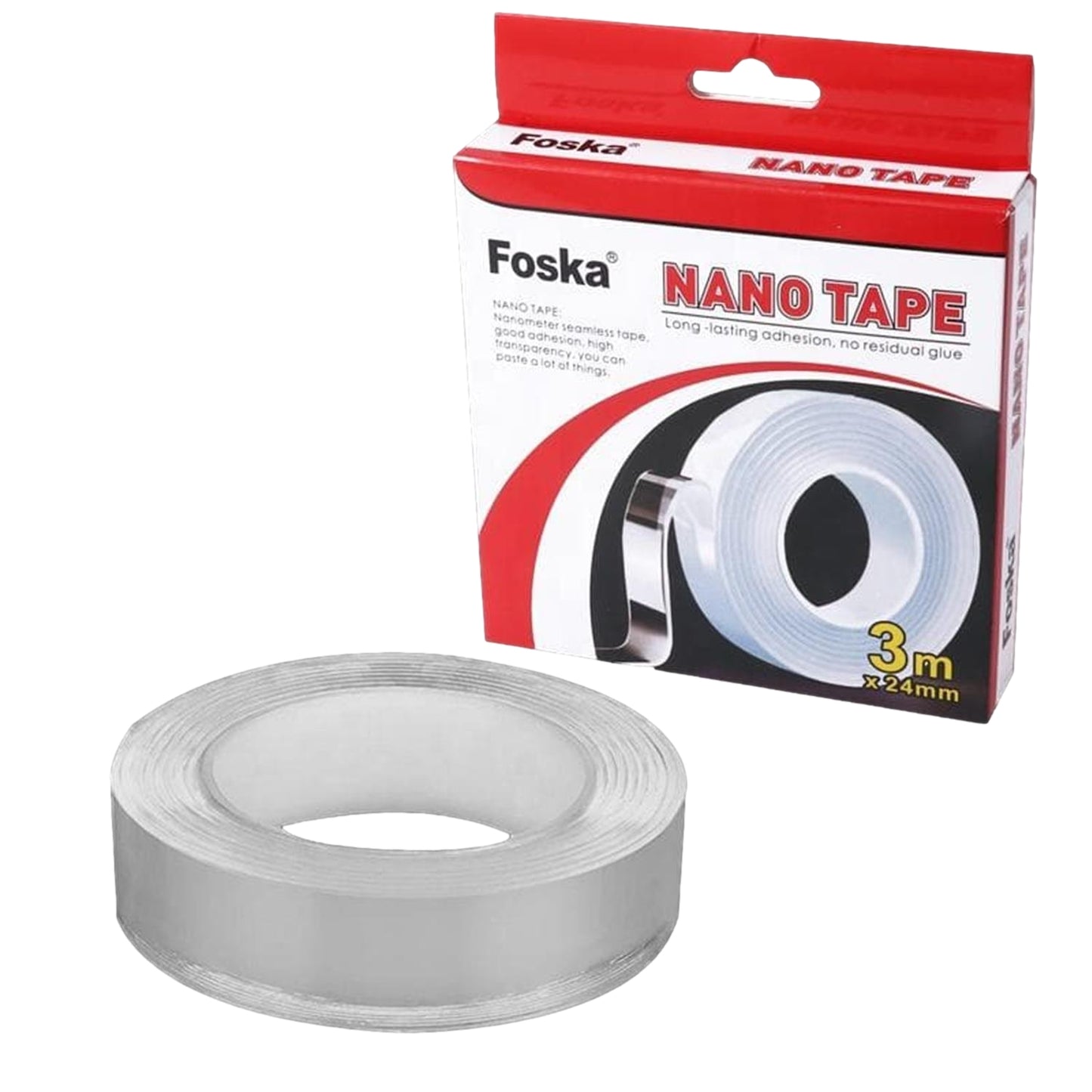 Transparent Multi-functional Strong Adhesive Nano Tape 2.4cm x 3m