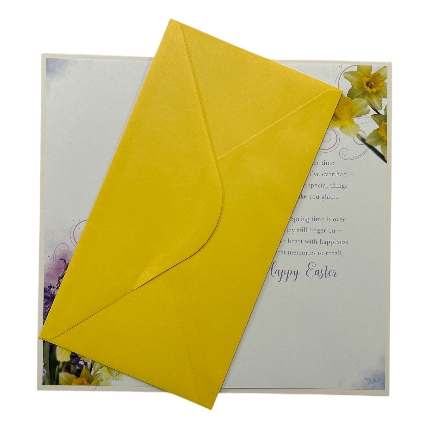 Special Daughter and Son-in-law Lilac And Daffodils Flowers Design Easter Card