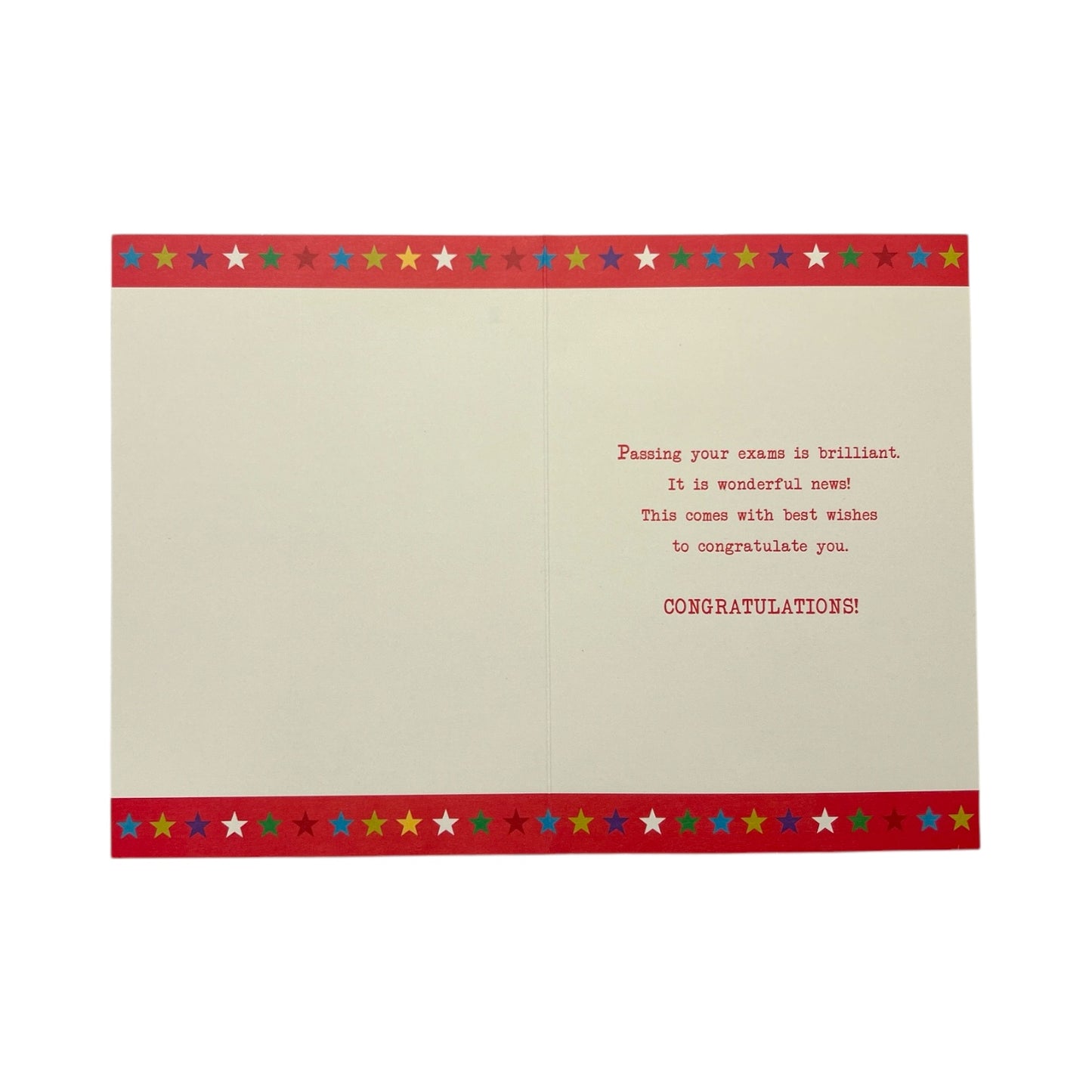 You Passed Your Exam Multi Stars Design Congratulations Card