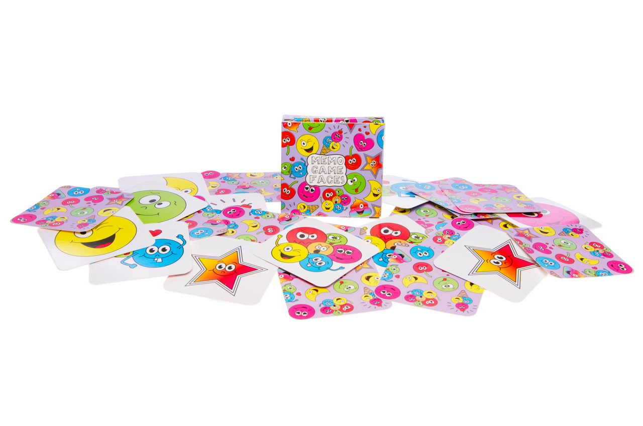 Pack of 12 Emotions Faces Mini Memory Games 28 Cards