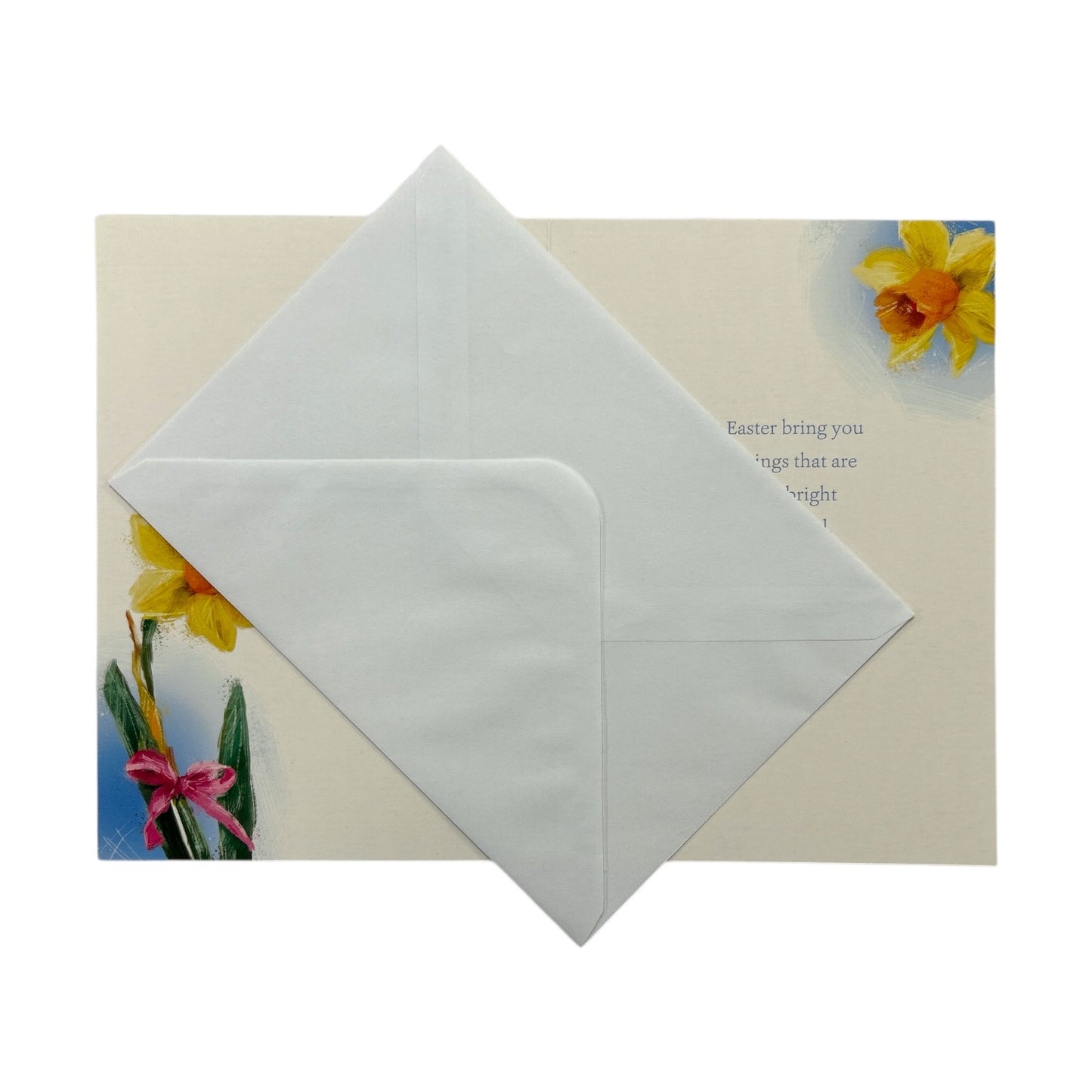 With Best Wishes Beautiful Yellow Tulip Flower Design Easter Card