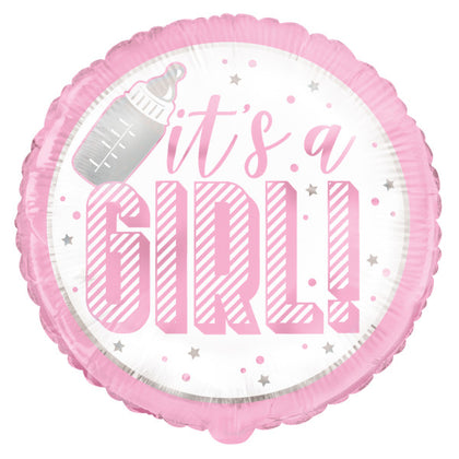 Pink It’s a Girl Foil Balloon 18