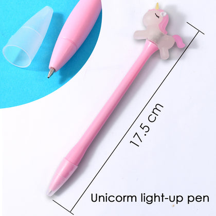 Unicorn Flash Light-UP Fancy Ball Pen