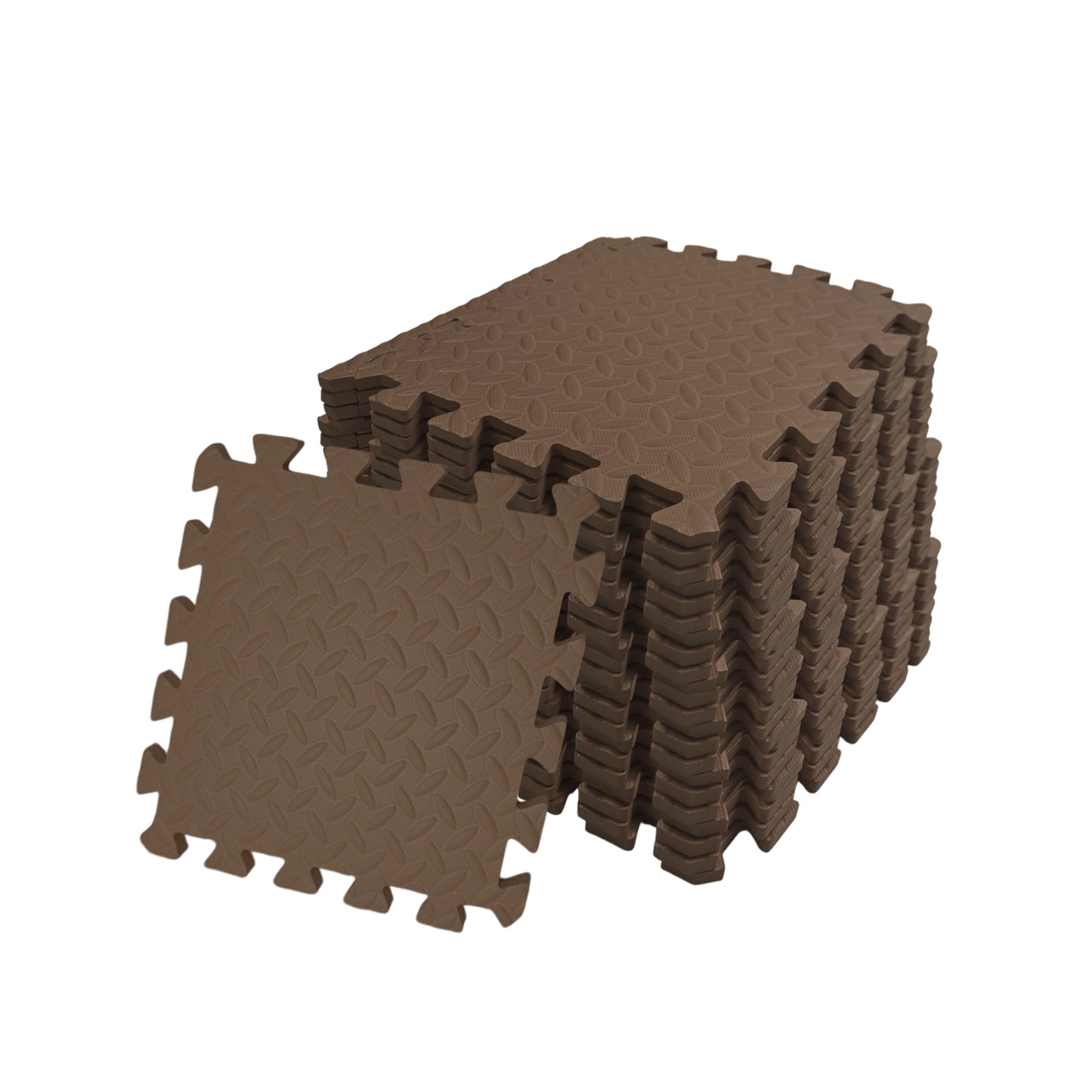 Pack of 40 30x30cm Brown Coloured 1cm Thick EVA Foam Mats