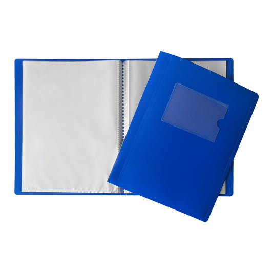 A5 Blue Flexible Cover 40 Pocket Display Book
