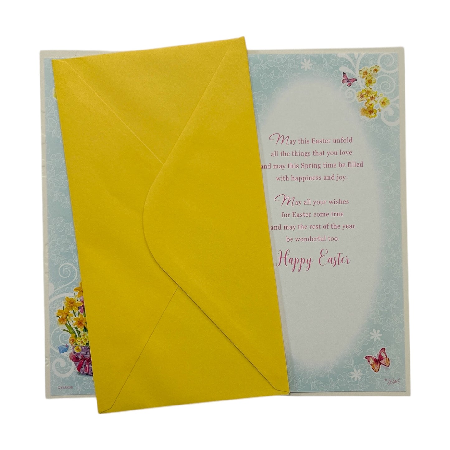 From Both Of Us Basket of Flowers and Eggs Design Easter Card