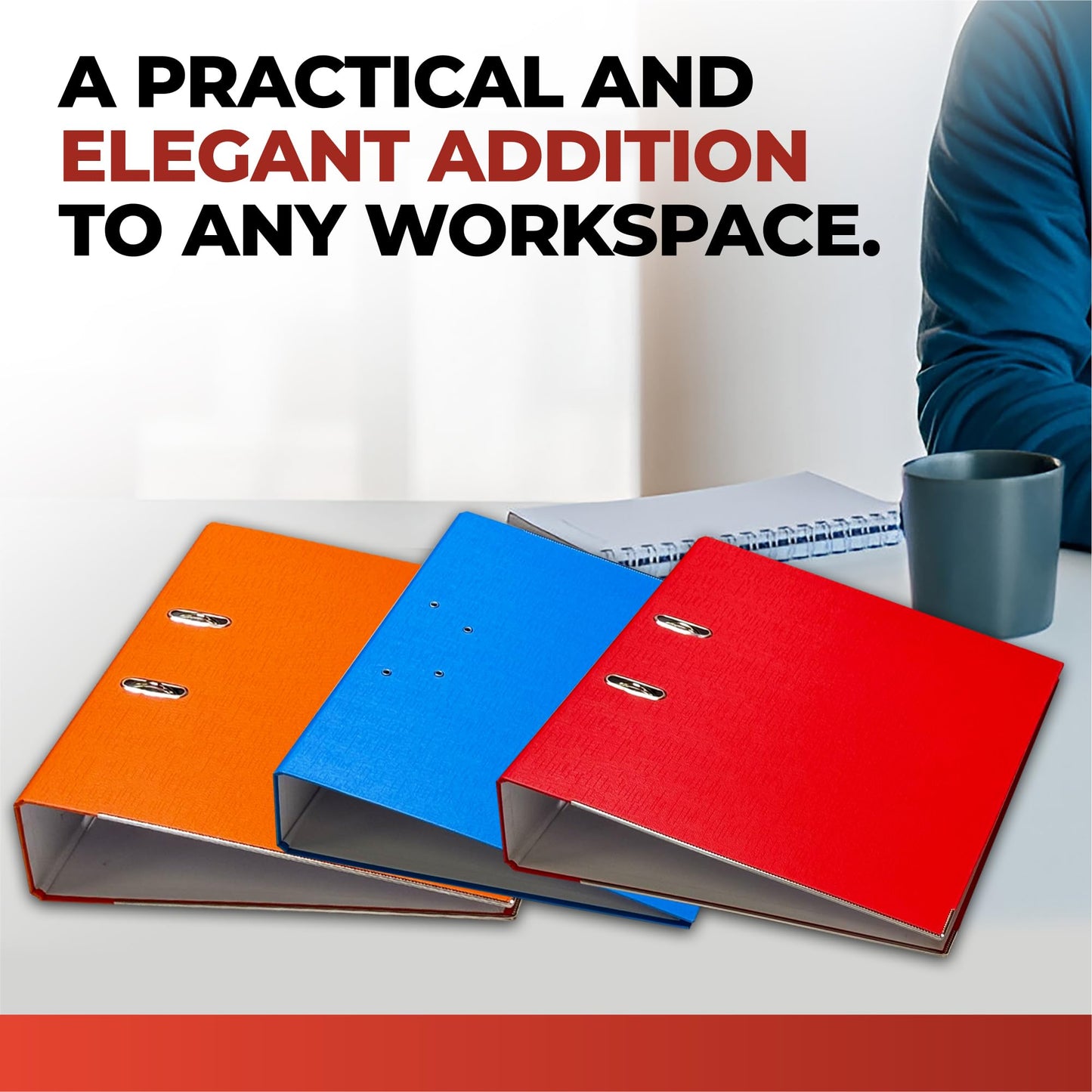 A4 Black Paperbacked Lever Arch File by Janrax