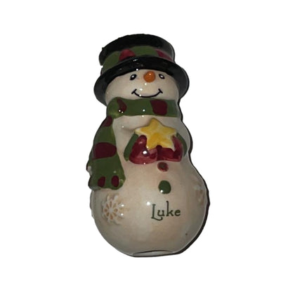 Personalised Snowman - Christmas Decorations - Gift Ornament - Luke