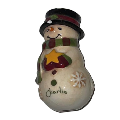 Personalised snow man - Christmas decorations - Gift ornament - Charlie