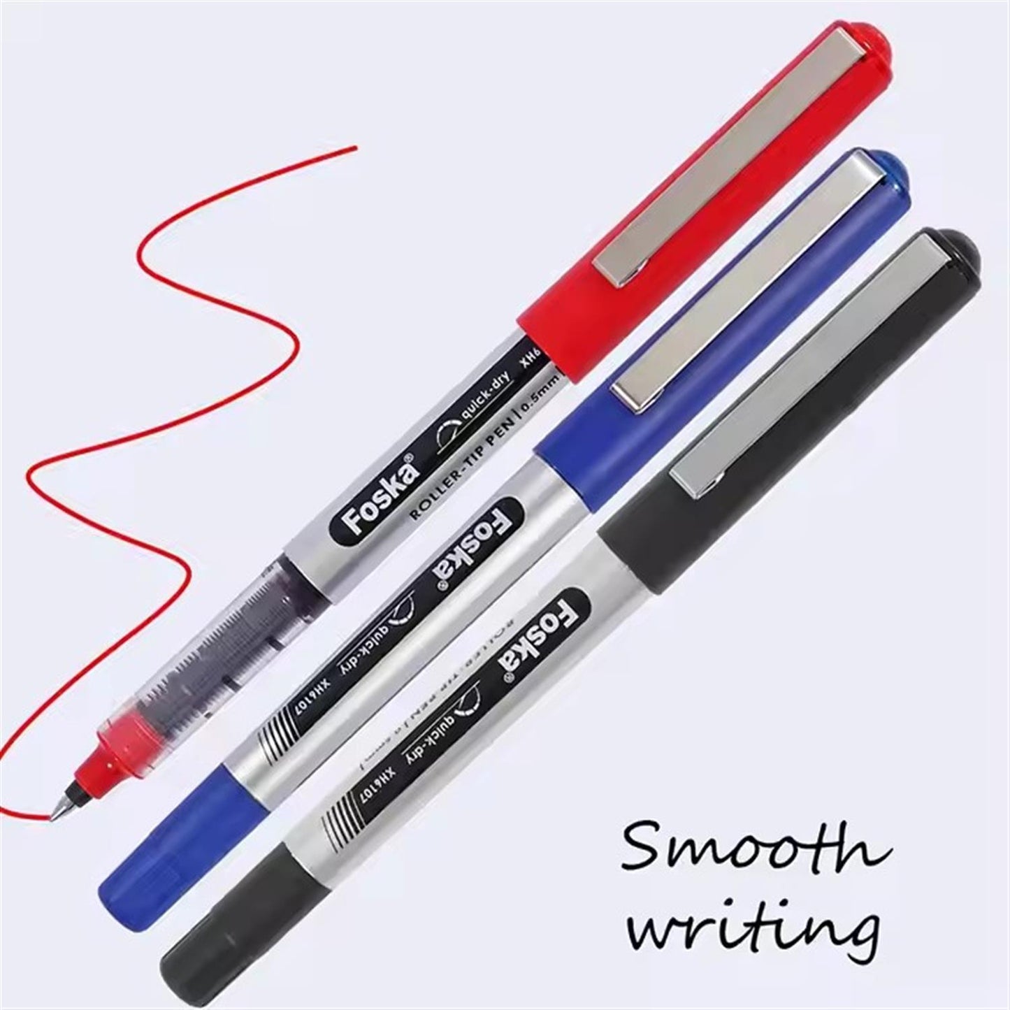 Pack of 3 Assorted Colours 0.5mm Bullet Tip Roller Tip Pens
