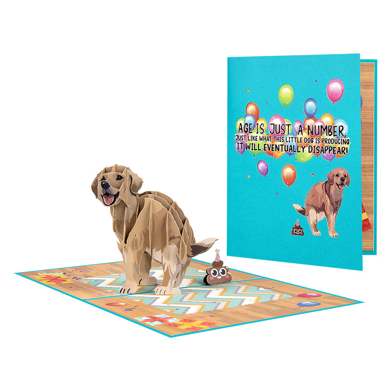 Paws & Punchlines Funny Pop Up Birthday Card