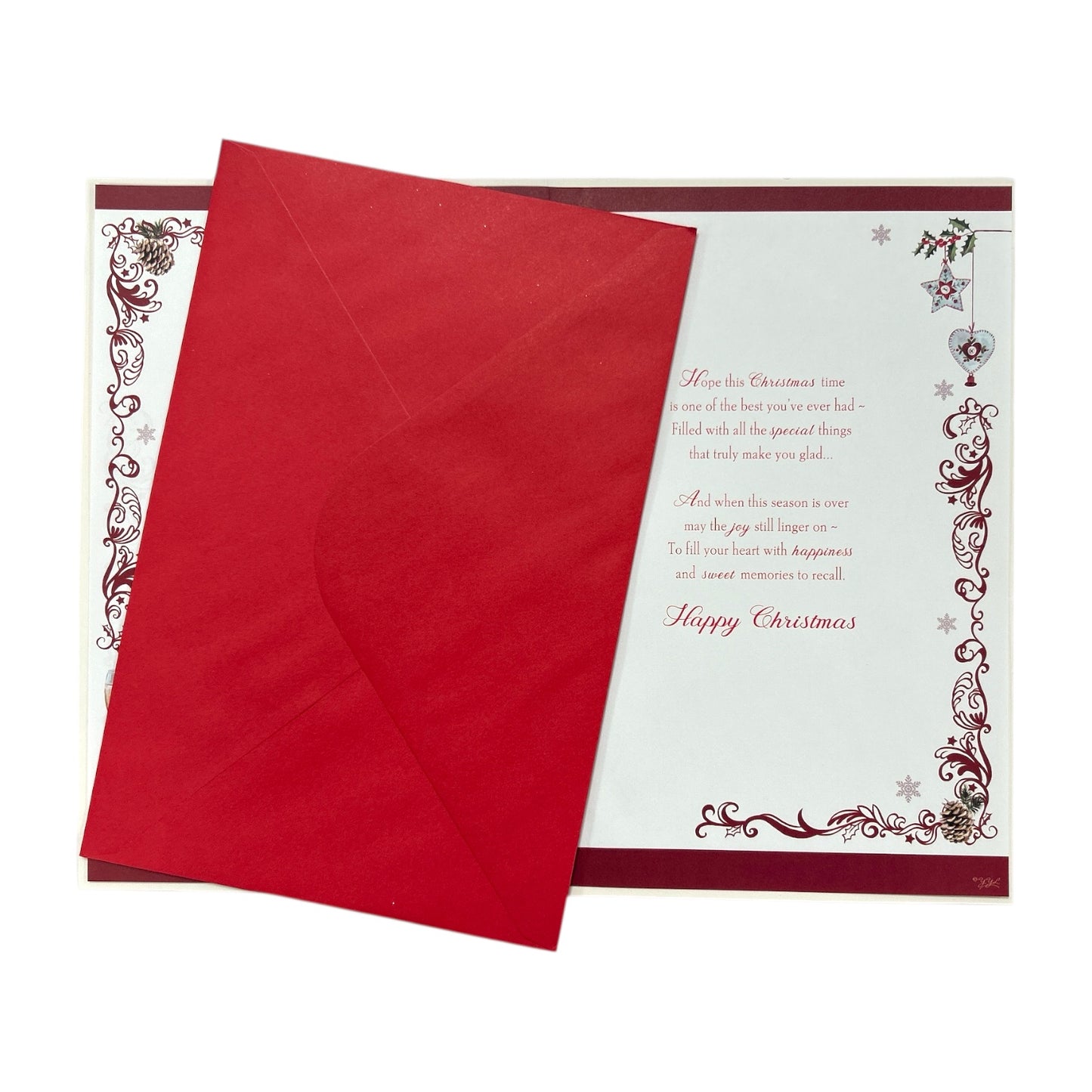 To Both of You Elegant Christmas Celebration Card