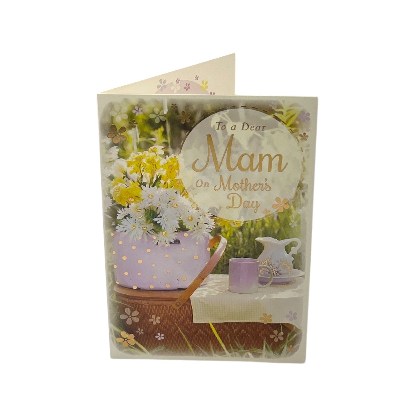 To A Special Mam Basket of Yellow and White Flowers Design Mother's Day Card