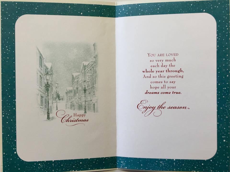 NEPHEW - NICE VERSE SILVER FOIL CHRISTMAS CARD