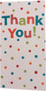 Pack of 8 Glitter Finished Thank You Cards with Spots