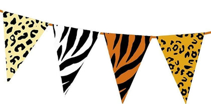 Animal Print Bunting 10m with 20 Pennants