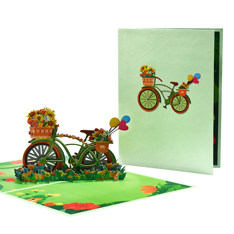 A Journey of Joy and Color Bloom Ride 3D Pop Up Greeting Card