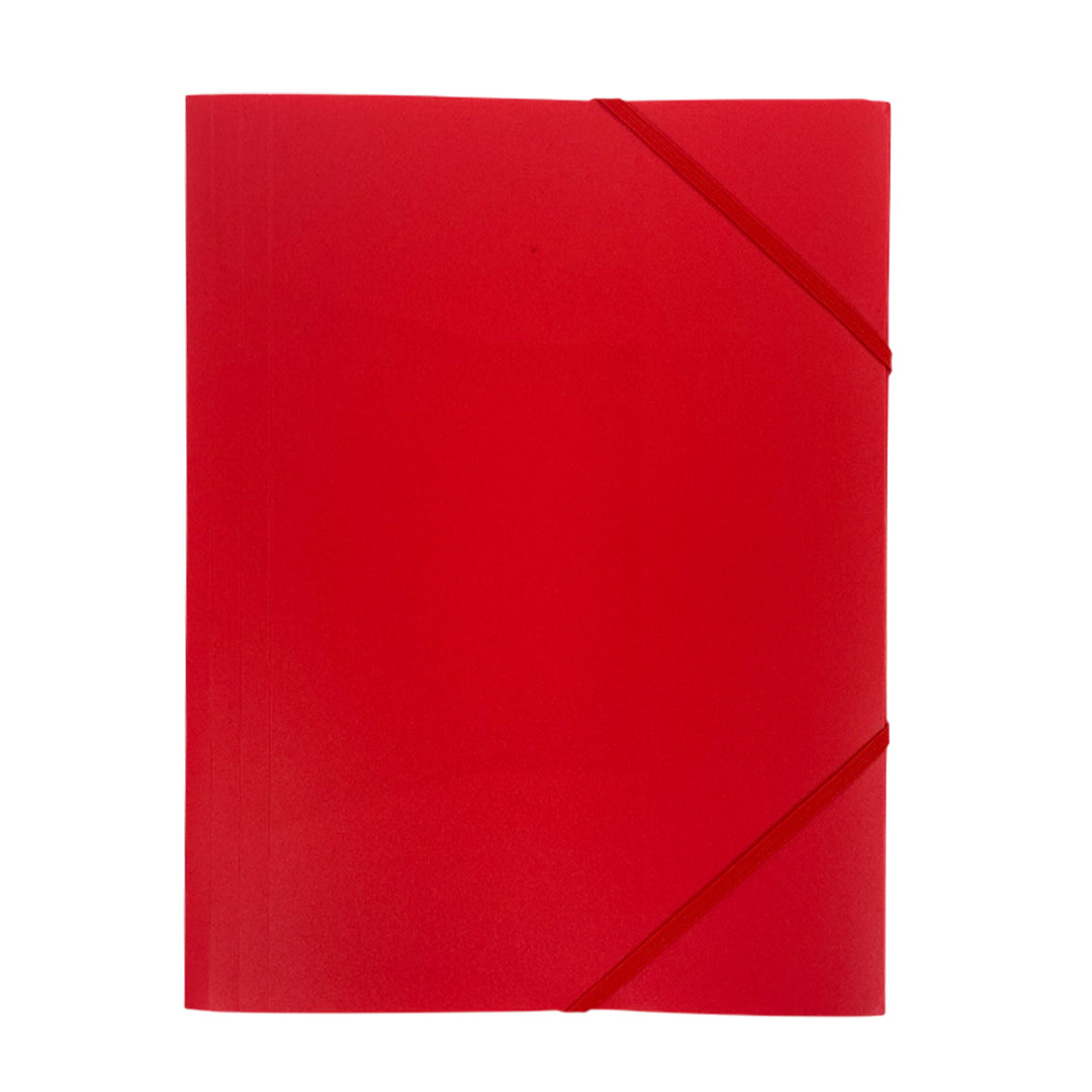 Pack of 12 A4 Red 3 Flap Folders with Elasticated Closure