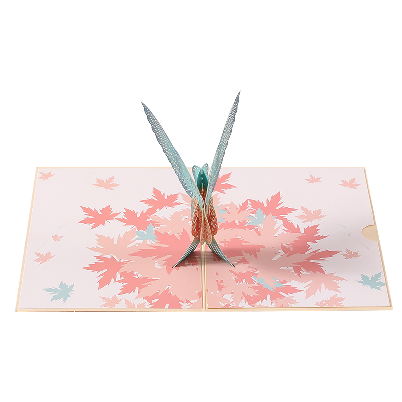 Whispers of Maple & Wings 3D Pop Up Greeting Card - Birthday Mother's Day