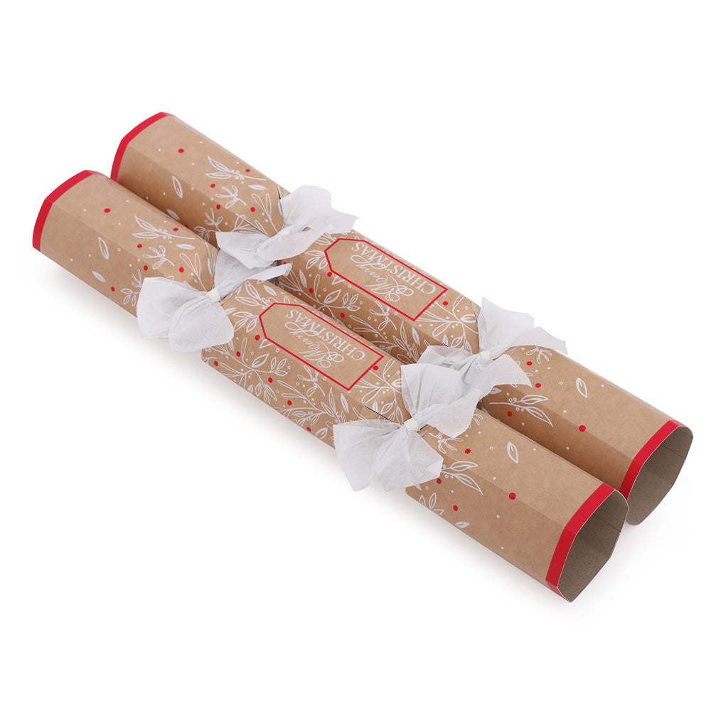 Pack of 6 14" Fill Your Own Kraft Christmas Dinner Crackers