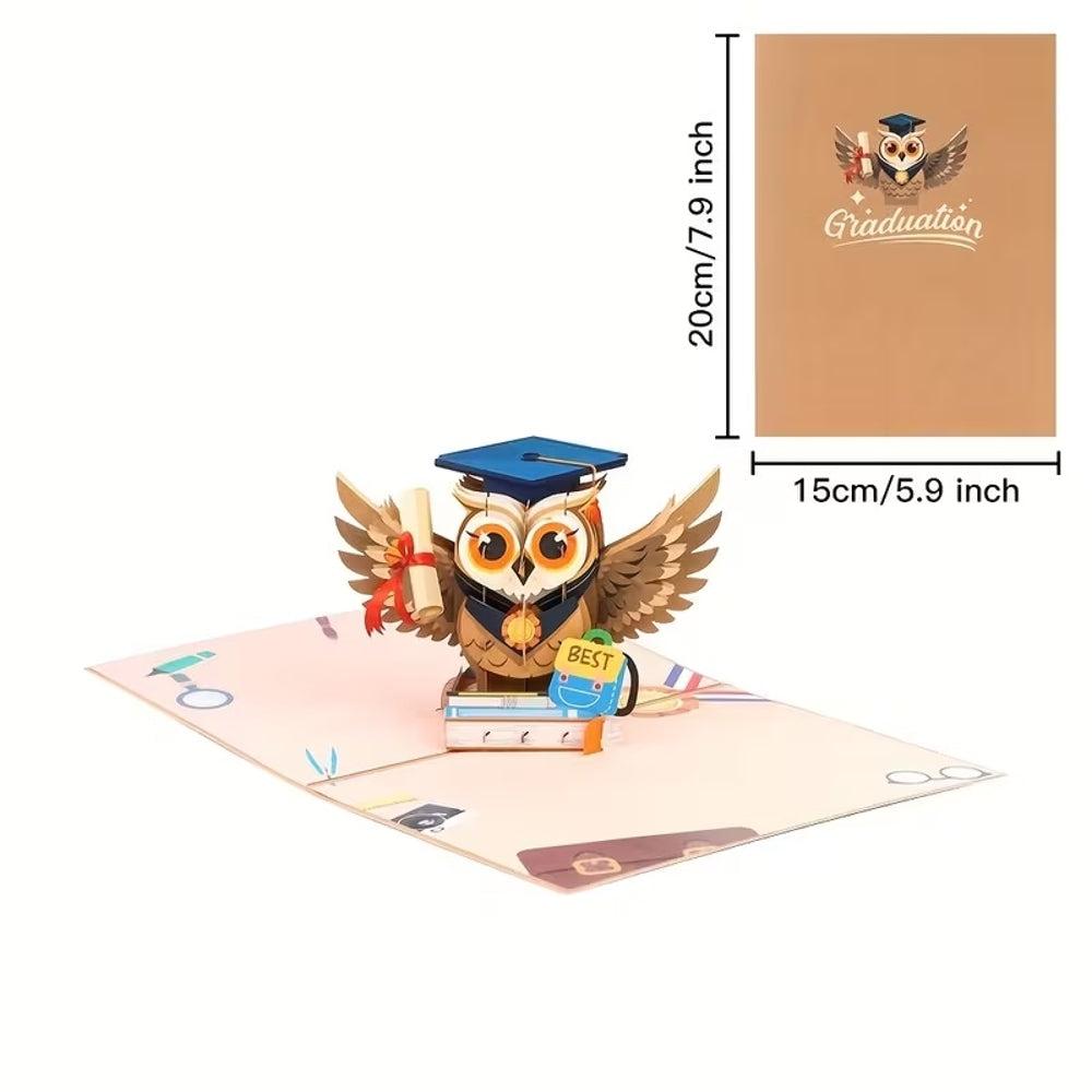 Celebration Owl 3D Pop Up Graduation Card
