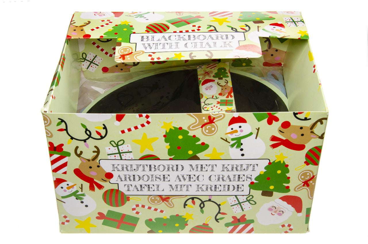 Pack of 24 Christmas Chalkboards with Chalk