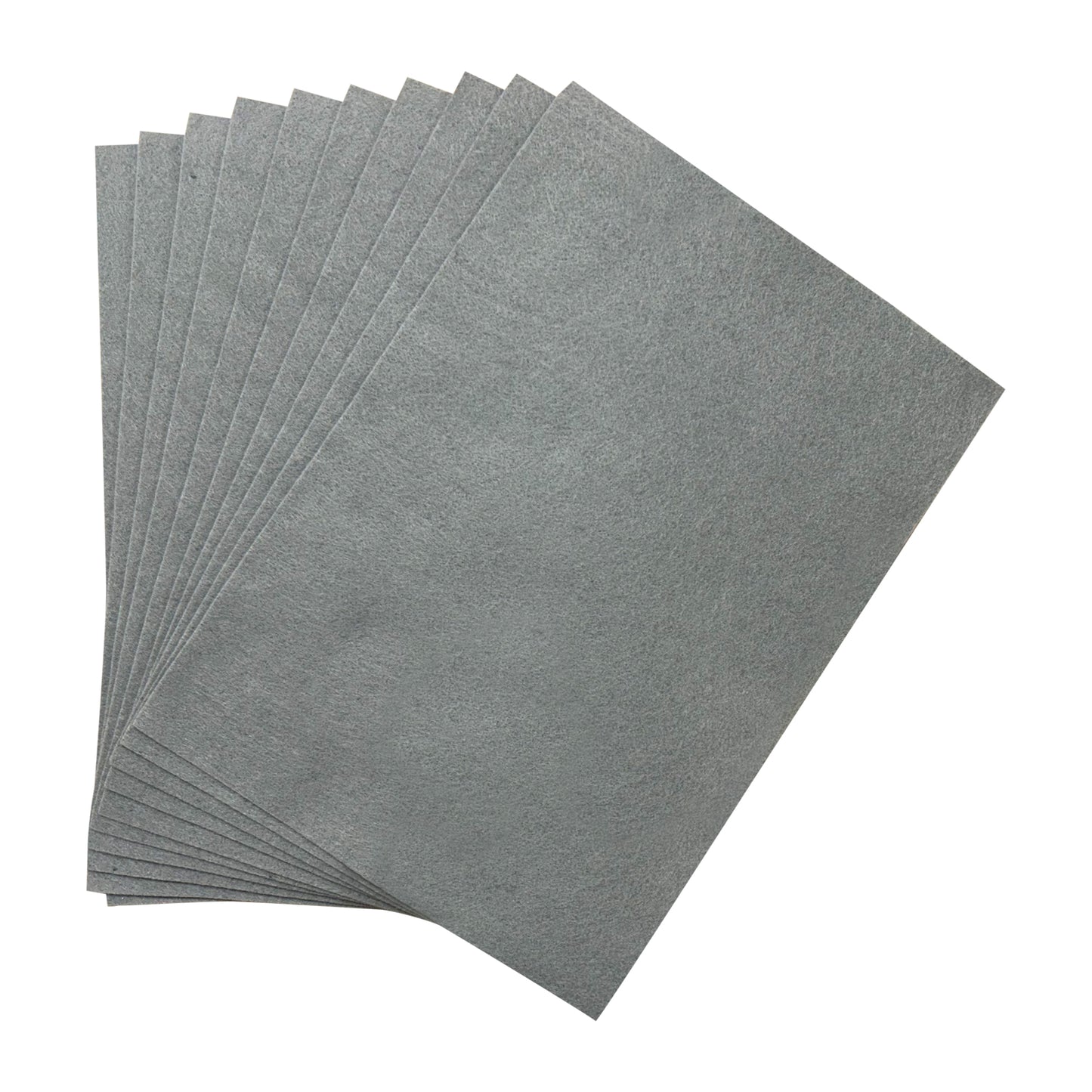 Pack of 10 A4 Grey Coloured Felt 180gsm Sheets