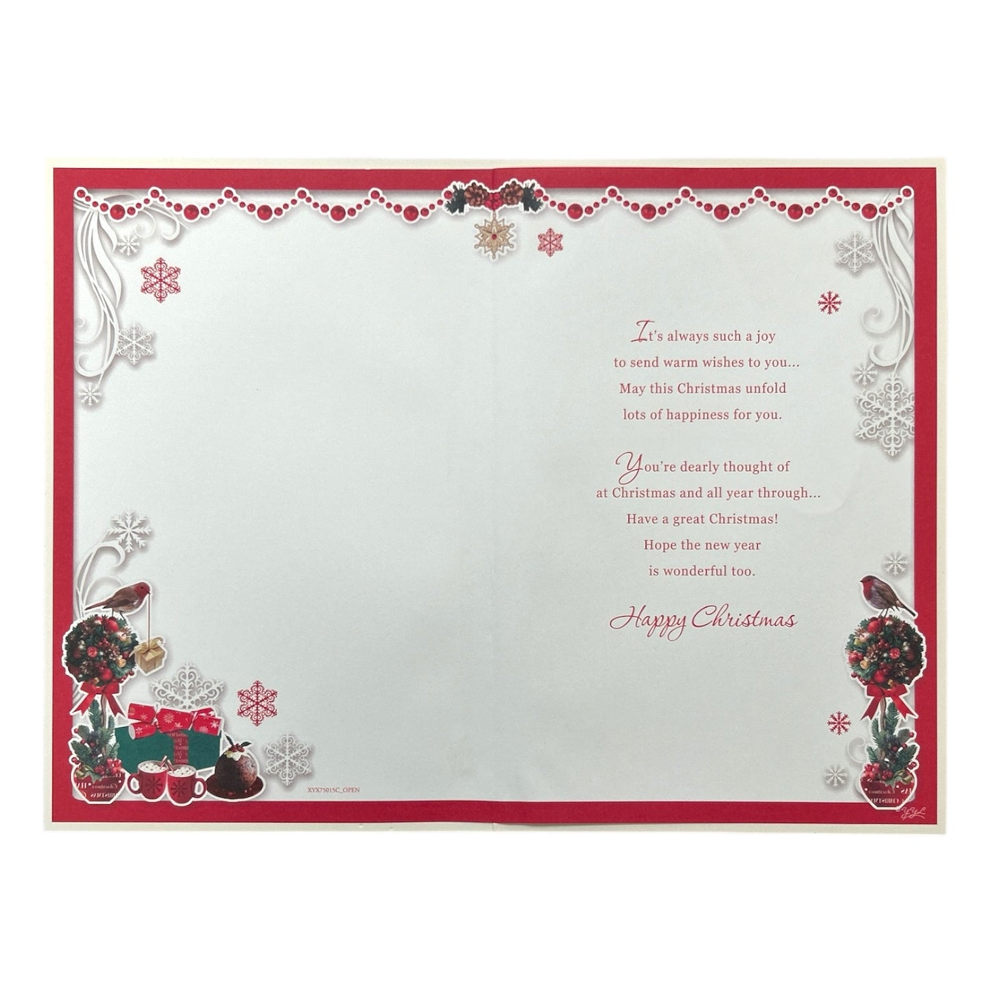 To a Dear Nan and Grandad Best Wishes Classic Design Christmas Card