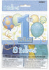 Pack of 8 First Birthday Blue Balloons 12" Latex Balloons